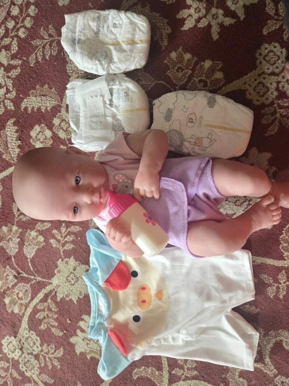 Berenguer Baby Doll with Accessories Pink & White